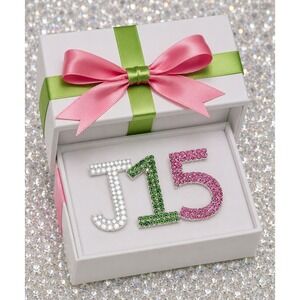 AKA‎ Alpha Kappa Alpha Brooch Pink & Green J15 Pin